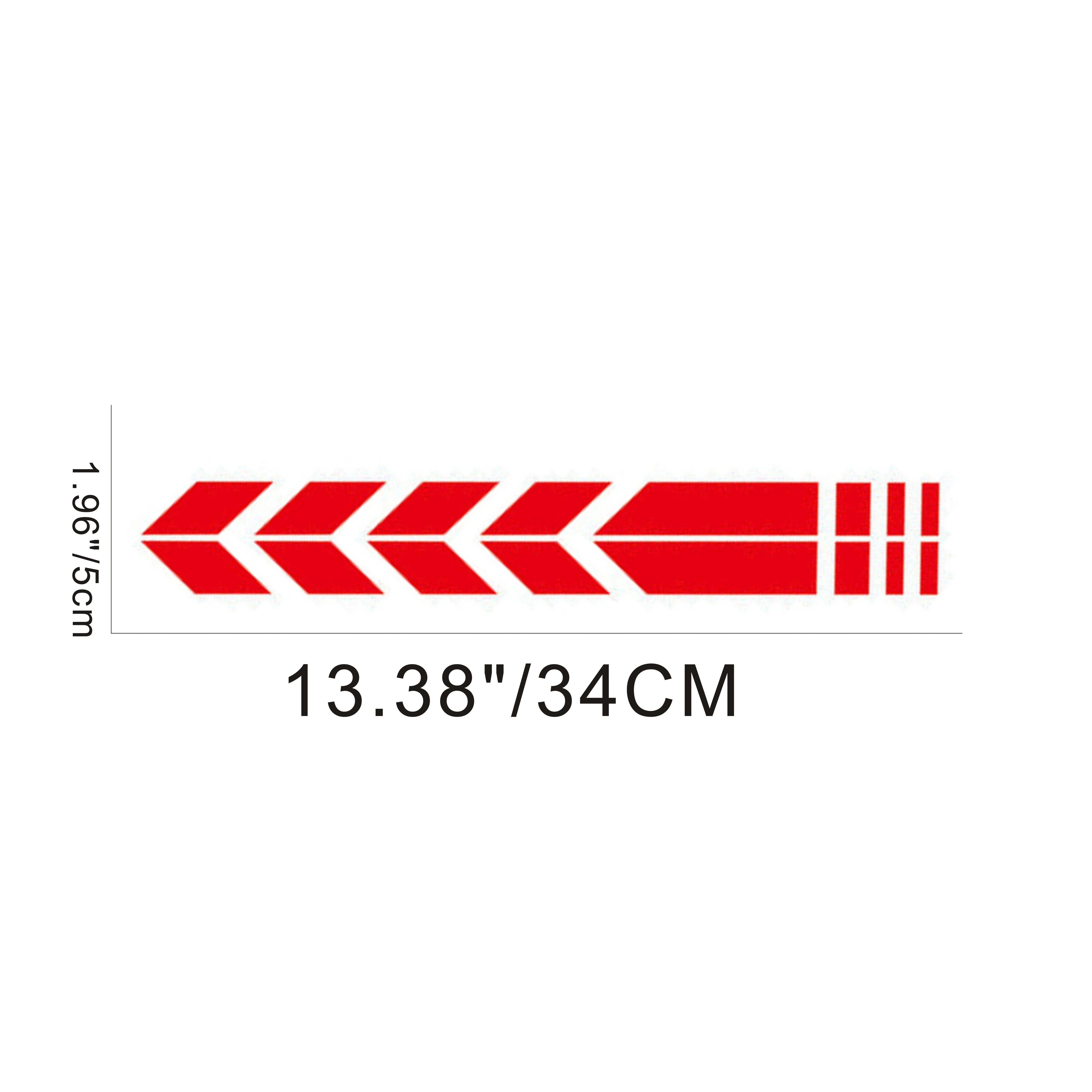 1PC Motorcycle Arrow-shaped Stripe Sticker, Universal Fender Sticker, Waterproof, Oil-proof, Reflective Motorcycle Decal