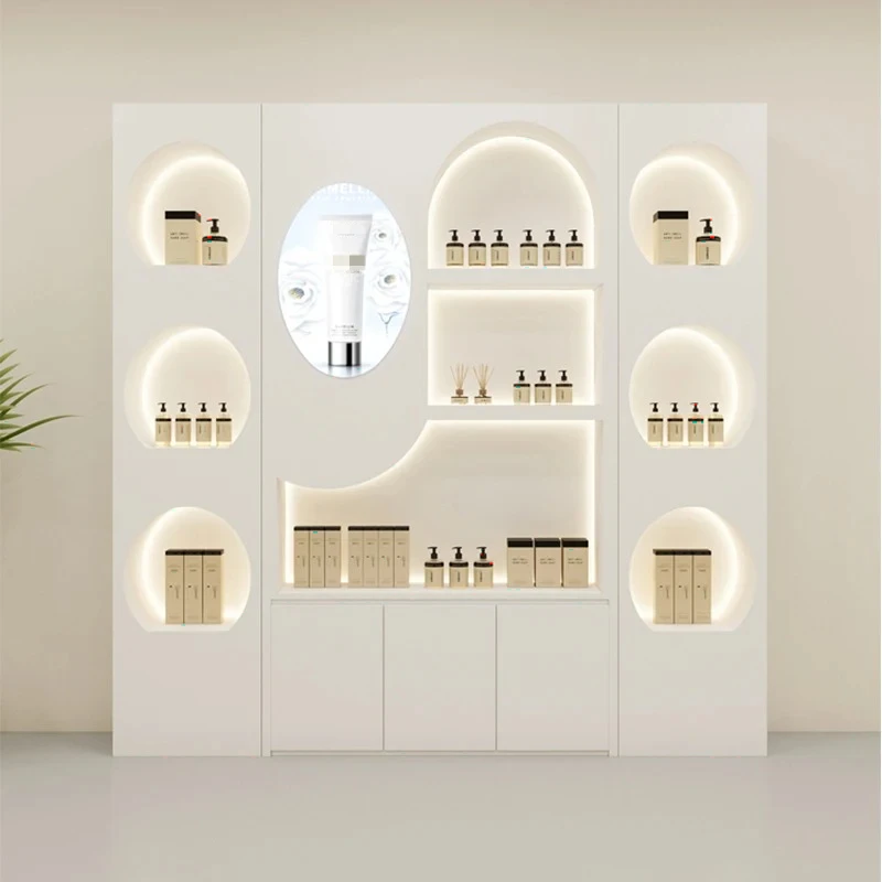 Factory Direct 2026 Skin care display cabinet Cosmetics display cabinet Professional custom beauty salon Product cabinet Shelf