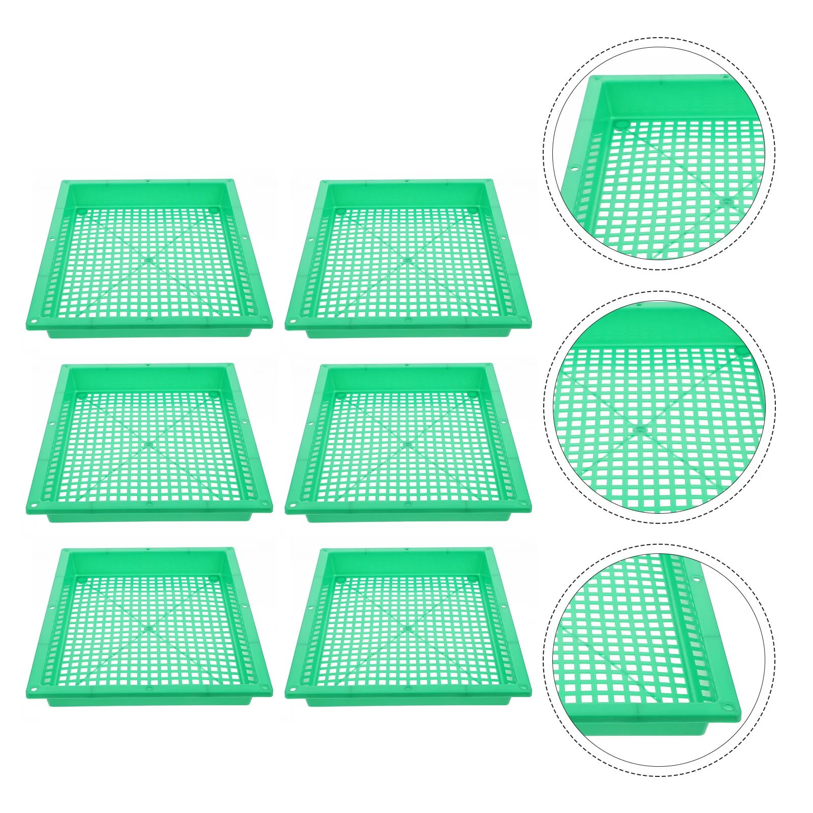 

6Pcs Plant Germination Tray Multi-Hole Plastic Nursery Growing Sowing Tray for Garden Seed Starting Kit with High Survival Rate