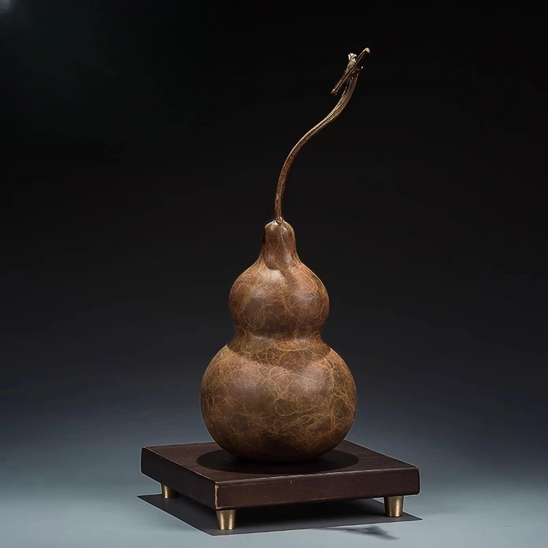 

Brass gourd ornament natural auspicious home decoration housewarming new home living room entrance gift