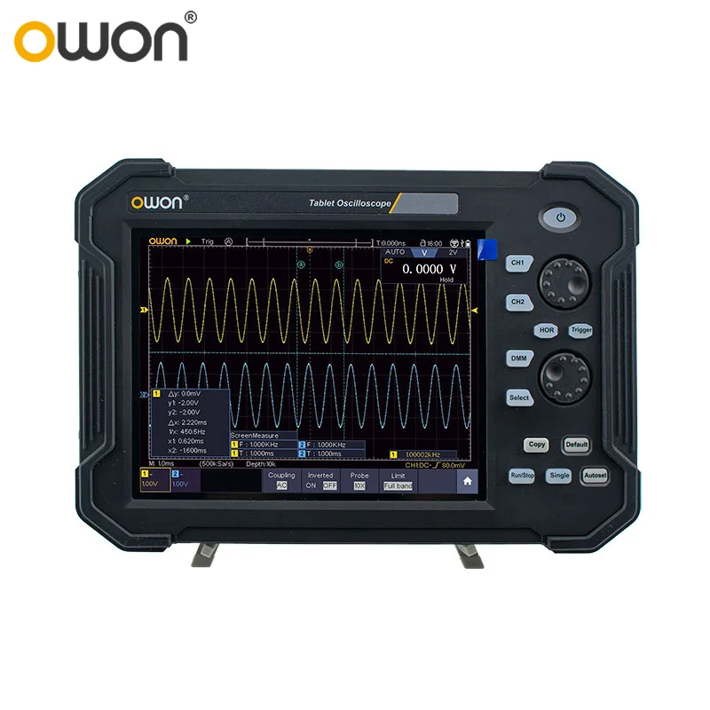 OWON TAO3000 Portable Oscilloscope & Multimeter | 70-120MHz Dual Channel, 40M Depth | Built-in 5-Hour Battery | Tablet Design