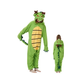 Adult Animal Kigurumi Dragon Wool One Piece Pajamas Makeup Party Cartoon Costume Halloween Party Cosplay One Piece Pajama