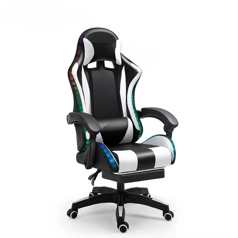 

Spot hot-selling gaming chair with RGB lamp speakers and massage