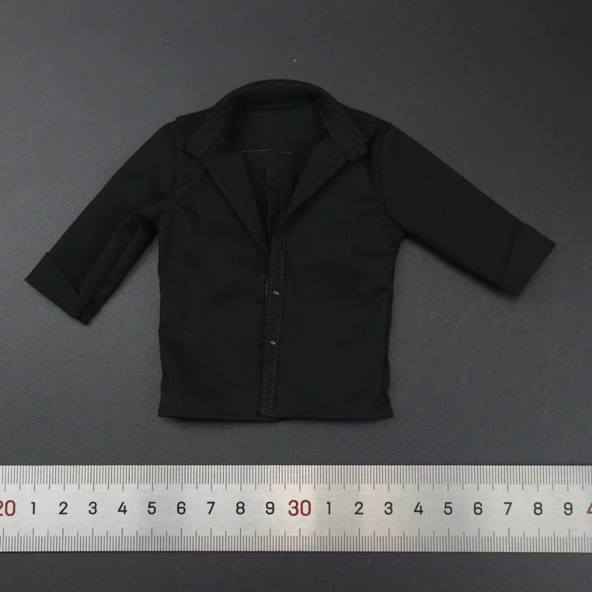 1/6 兵士ソリッドカラーシャツオープンカラーフォーマルシャツカジュアルスタイル 12 インチレギュラー無地ヴィンテージシャツに適しています