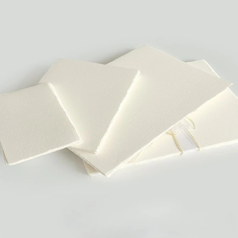 100% Cotton Raw Edge Watercolor Paper 300g 20 Sheets Blank Medium Coarse Grain Art Thickened Watercolor Paper Art Supplies