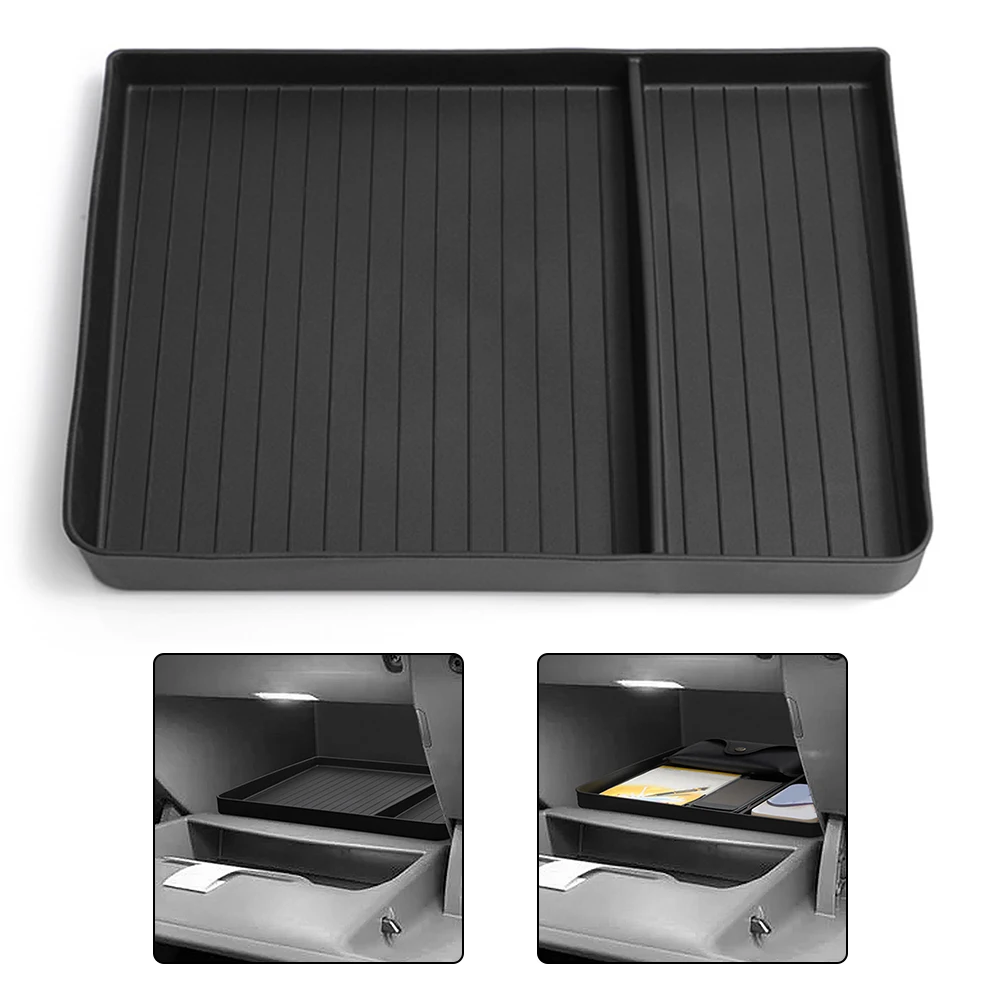 

For Hyundai IONIQ 5 Car Co-pilot Glove Box Storage Mat Armrest Storage Box Tidying Organizer Car Interior Accessories