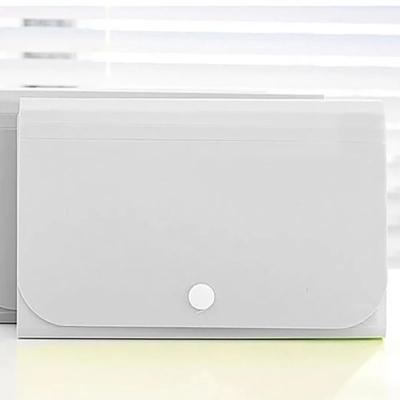 Nail Stickers Storage Book File Folder Document Organizer Card Package Button Type File Expanding Wallet 13 Pockets Paper Holder