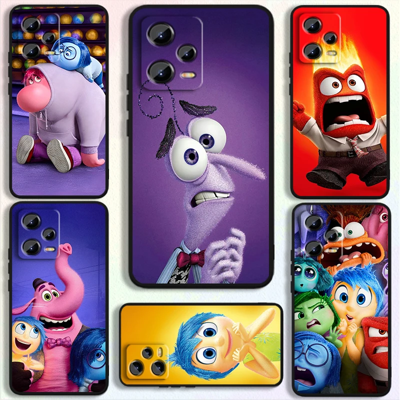 

Disney Inside Out Cute For Xiaomi Redmi Note 13 12R 12 12S Turbo 11 11T 11S 10 10S Pro Plus 5G Black Back Phone Case