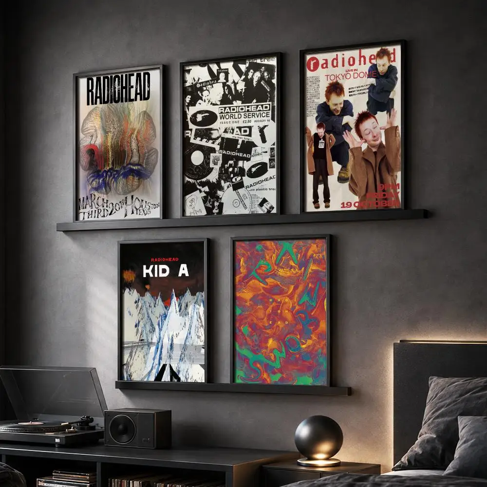 Rock Band R-Radiohead Painting Calligraphy Canvas Painting Art for Bedroom Living Room Home Decor Wall Decoration Decals