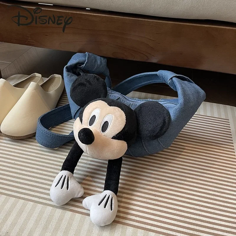 Disney Mickey Doll Women's Waist Bag Fashion High Quality Women's Crossbody Bag Cartoon Versatile Mobile Storage Women's Bag