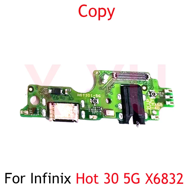 For Infinix Hot 30i 30 Play NFC 4G 5G X669 X6831 X6832 X6835 USB Charging Board Dock Port Flex Cable Repair Parts