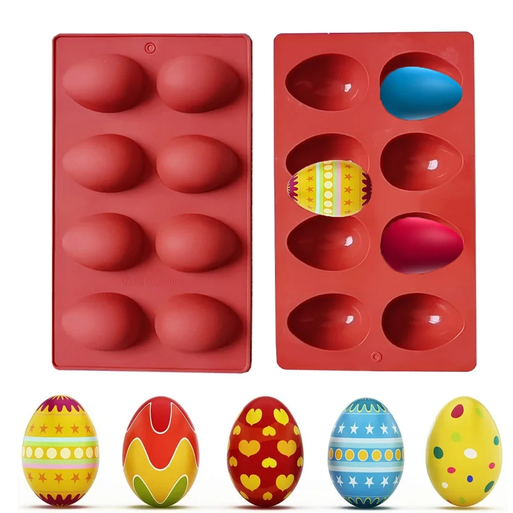 

1/2pcs Silicone Mold Dinosaur Egg Easter Day Cook Trays Cake Tools Kitchen Accessories 3D Easter Egg Shaped Silicone Cake Mold