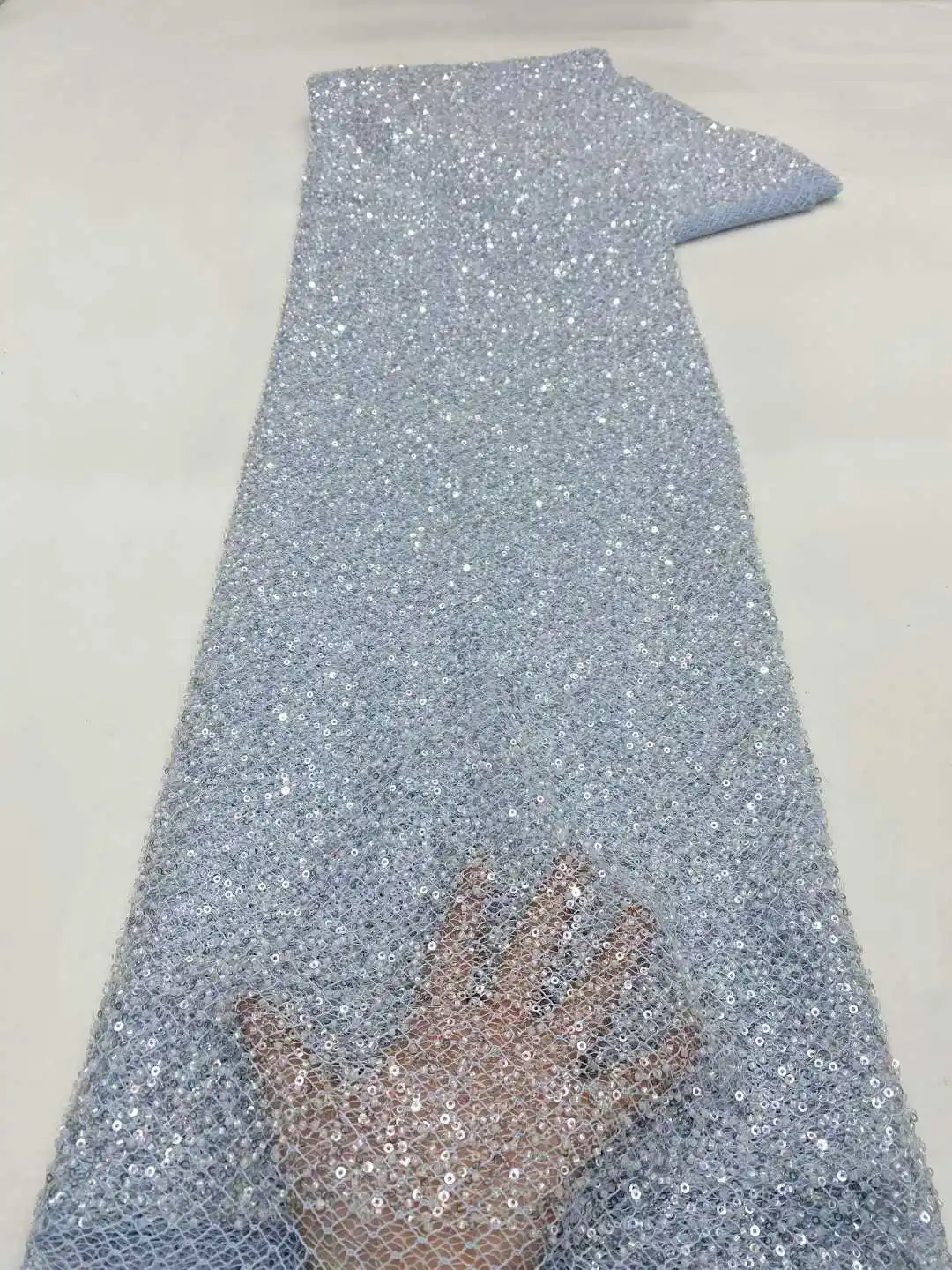 

Оптовая продажа африканского кружева с бисером 2026: высококачественная нигерийская роскошная ткань с пайетками, французский тюль для праздничных платьев