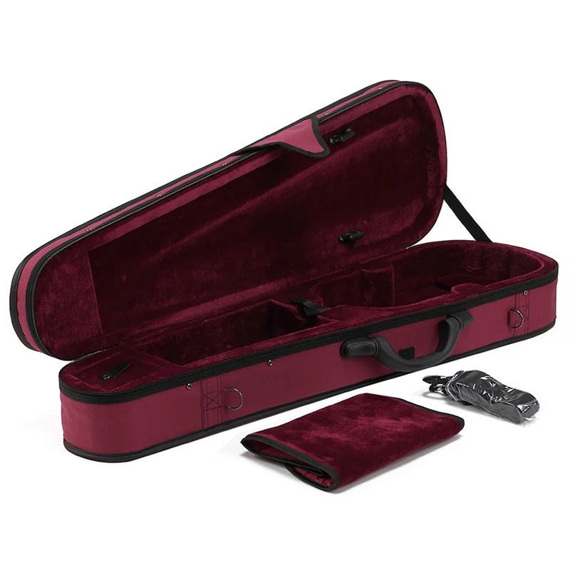 4/4 3/4 1/2 1/4 Violin Triangle Case Portable Violin Storage Bag Lightweight Protective Bag Stringed Instrument Organizer