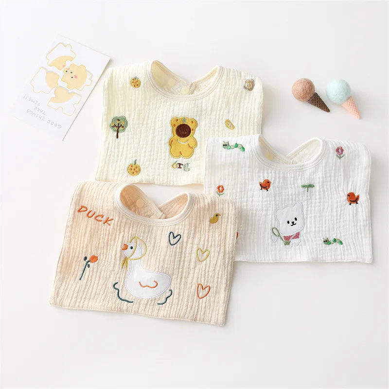 

Нагрудник для кормления ребенка, слюнявчик с рюшами и цветочным принтом, полотенце для младенцев, мягкая хлопковая ткань для отрыжки для новорожденных, детские нагрудники, детское полотенце