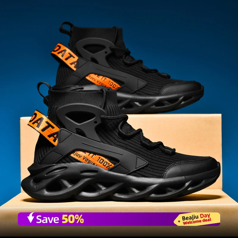 أحذية رجالية من القماش الشبكي عالية الجودة أحذية ماراثون رياضية للجري قابلة للتنفس وخفيفة الوزن ومريحة أحذية رياضية مضادة للانزلاق #2