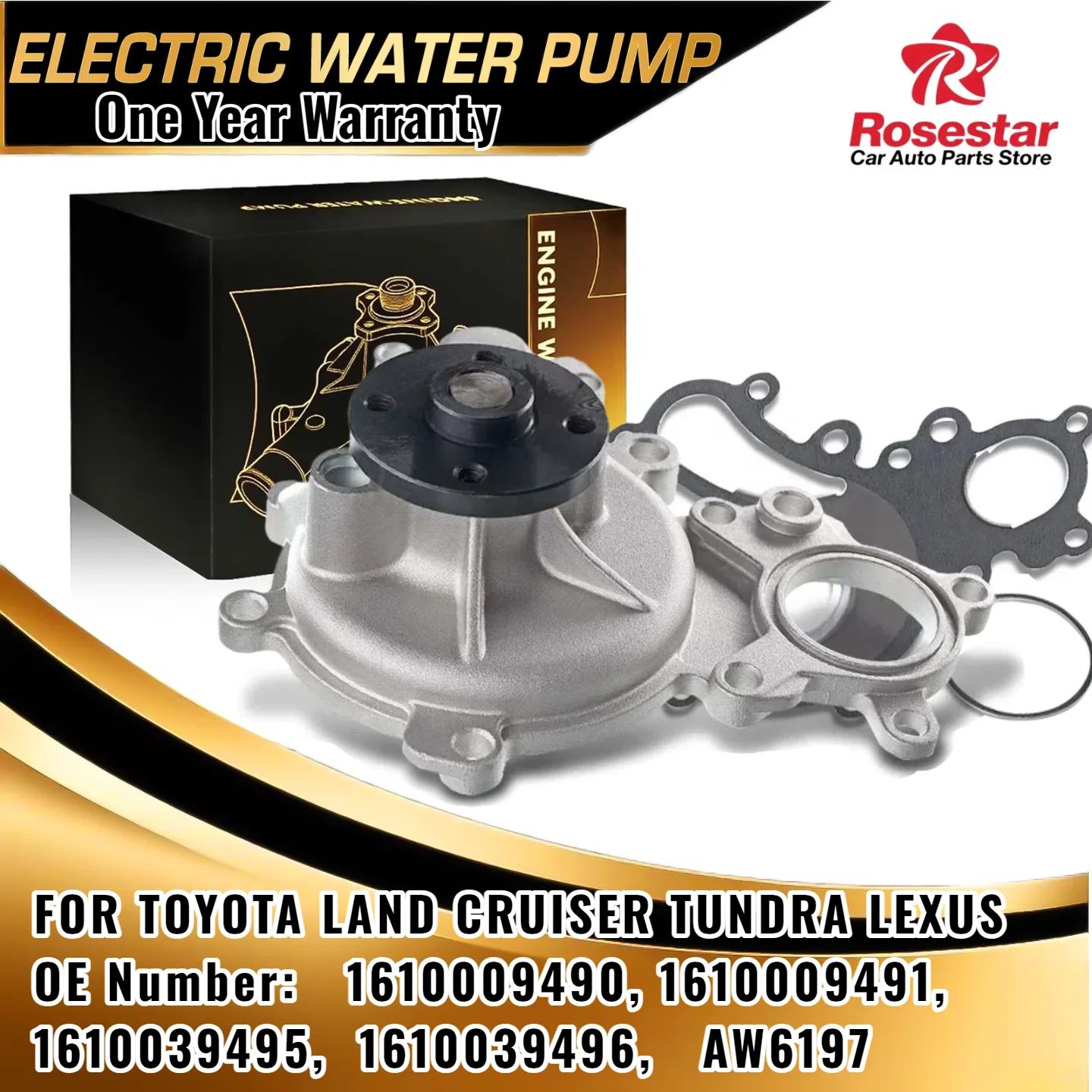 

Engine Water Pump for Toyota Land Cruiser 08-15 Sequoia Tundra LX570 5.7L 3URFE 1610009490, 1610009491, 1610039495, 1610039496