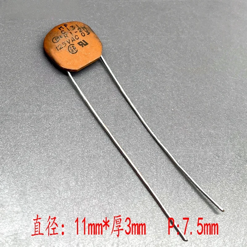 2PCS MF C131 130pf 125vac R1-2M high frequency silver film ceramic capacitor