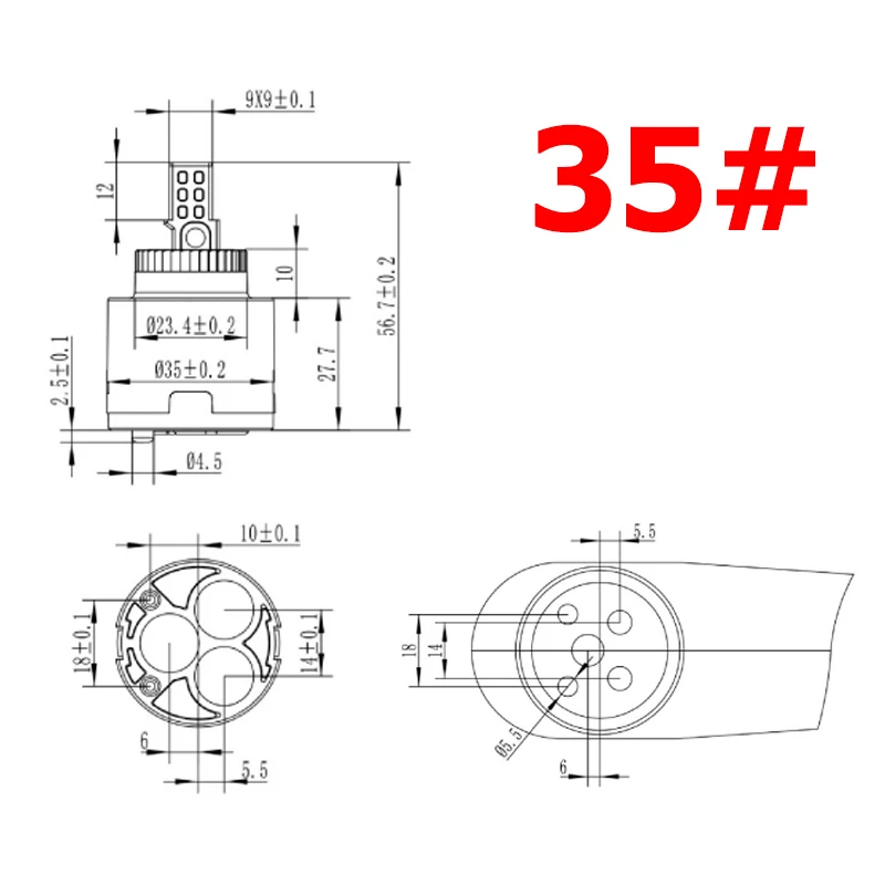 35mm Taps Accessories Ceramic Cartridge Faucet Cartridge Mixer Kitchen Bath Basin Shower