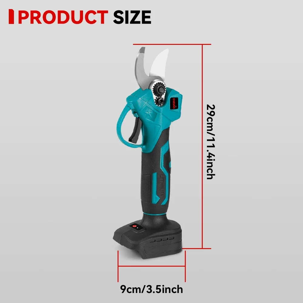Brushless 30mm Electric Pruner Shear Electric Scissors Cordless Fruit Tree Bonsai Pruning Garden Tool For Makita 18V Battery Pin