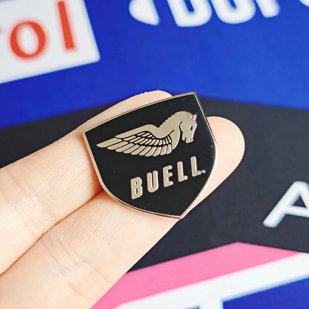 Motorcycle Company Logo Enamel Badge Motorcyclist Brooch Jewelry Clothing Backpack Accessory Commemorative Gift - Detail 1