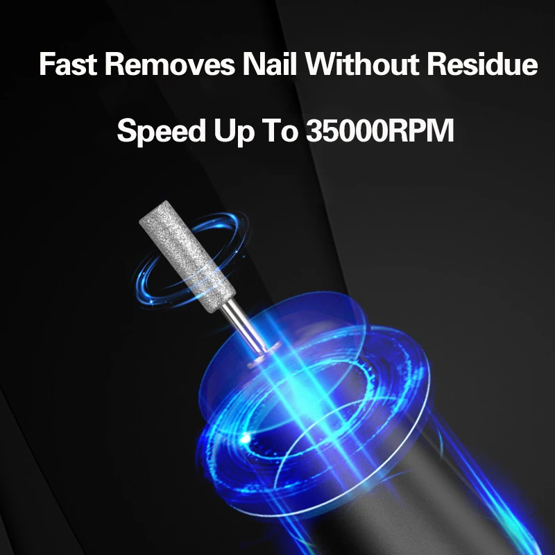 35000RPM Nail Drill Machine Portable Rechargeable Electric Nail File With HD LCD Display Professional Nail Polisher For Manicure