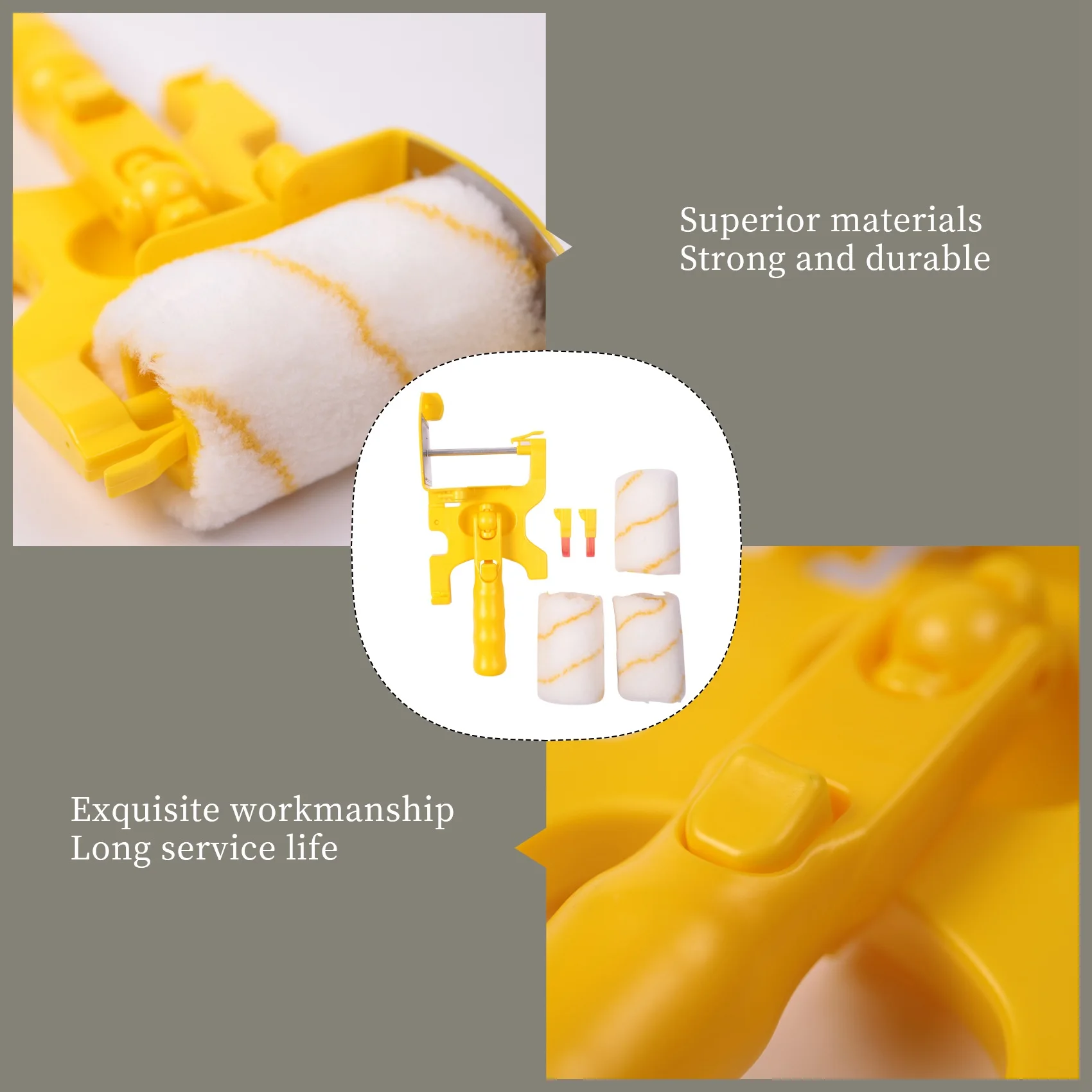 2025 Trend6pcs Paint Edger Roller Brush Tools Portable Clean-Cut Brush For Home Wall Ceilings