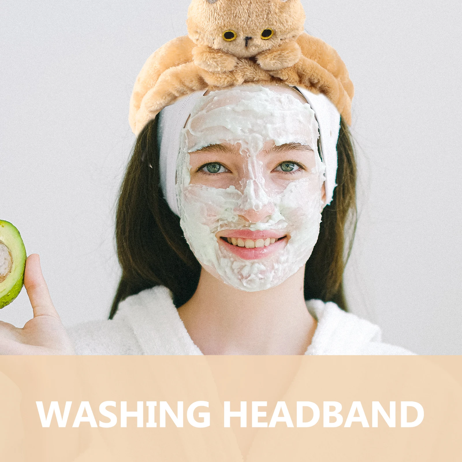 

Cute Cat Headband Face Wash Hair Accessory Skin Care Spa Headbands Anti Slip Coral Fleece Comfortable For Women Kids