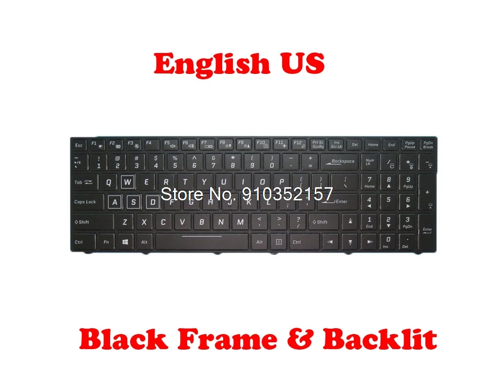 US FR GR Colourful Backlit Keyboard For CLEVO P970 P970RC P970RD P970RF P970EN P970RN P970ED P970EF English French German GR