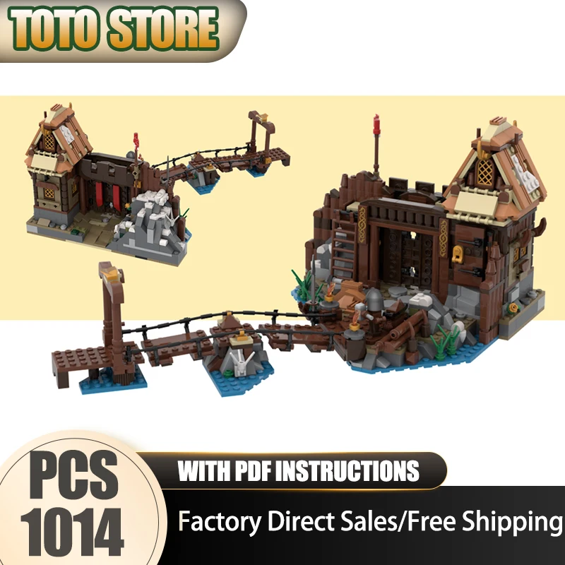 

Конструктор «Средневековые викинги» — расширение: Модель ворот деревни, технологичные кирпичики, сборка своими руками, развивающая игрушка, подарок на праздник