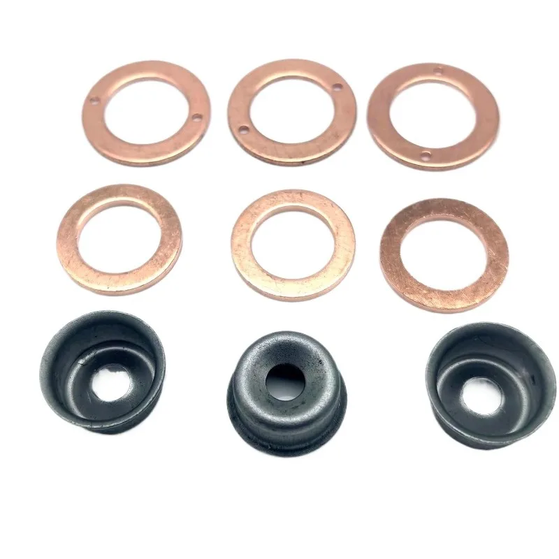 3pcs 25-39309-00 25-39310-00 29-70175-00 Injector Seal Kit With Heat Shield For Kubota CT3.69 CT3-69-TV Engine