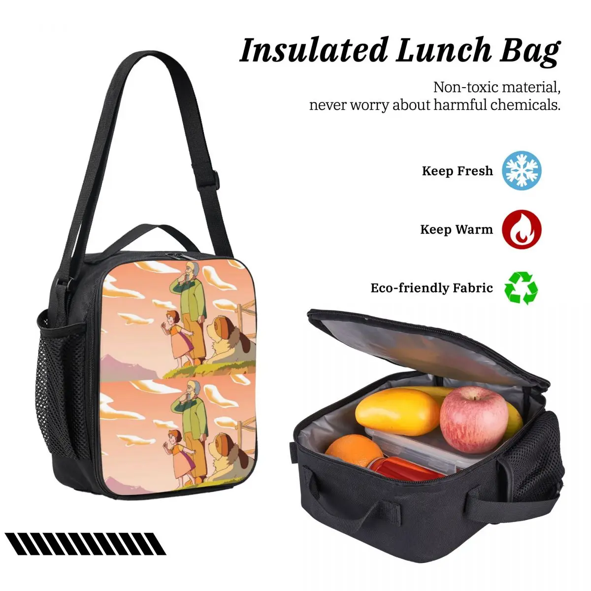 Heidi Backpack Student Boys Girls BookBag School Bag Computer Shoulder Bags 3ps Insulated Lunch Bag Pencil Case