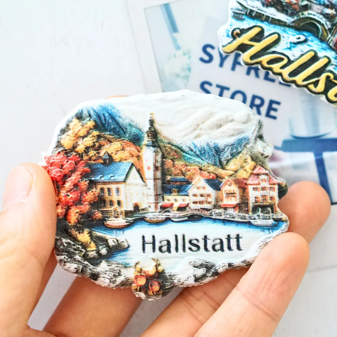 مغناطيس ثلاجة هالستات، مغناطيس ثلاجة النمسا، مغناطيس ثلاجة السفر النمسا، ديكور المنزل، مغناطيس ثلاجة الصور #3