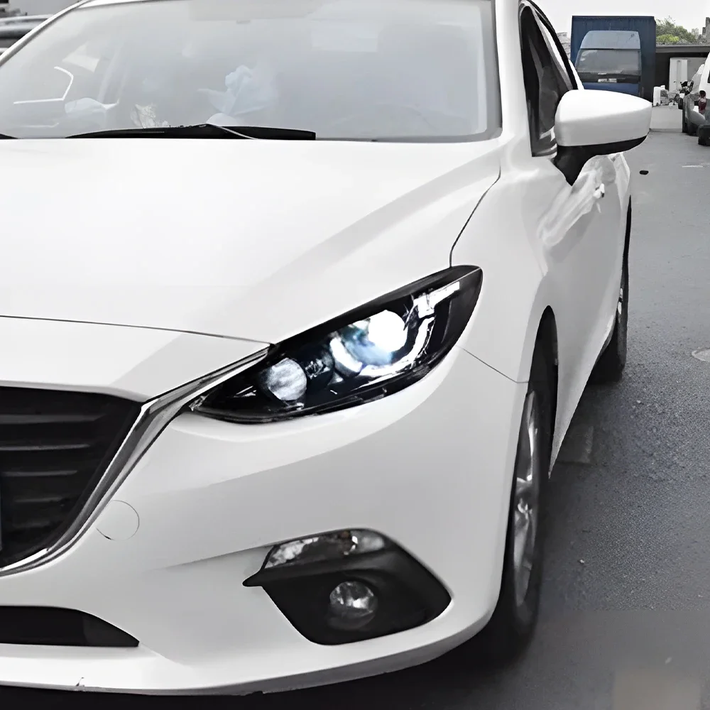 

Автомобильные передние фонари для Mazda 3 Axela 2014-2016, светодиодные автомобильные фары в сборе, обновление, высокое качество, аксессуары для линз проектора DRL
