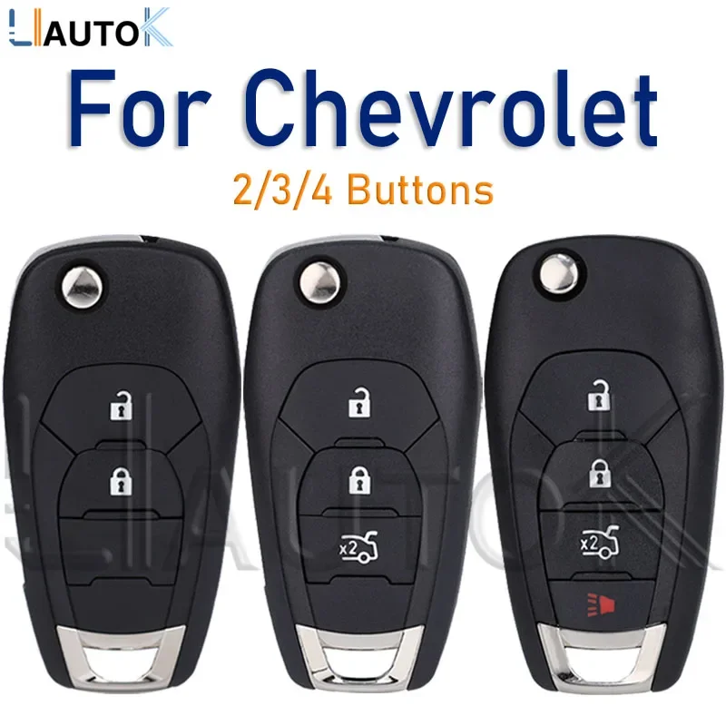 

Modified Smart Car Key Fob Cover Housing For Chevrolet Cruze Aveo 2014-2018 Replacement Flip Remote Key Shell Case 2/3/4 Buttons
