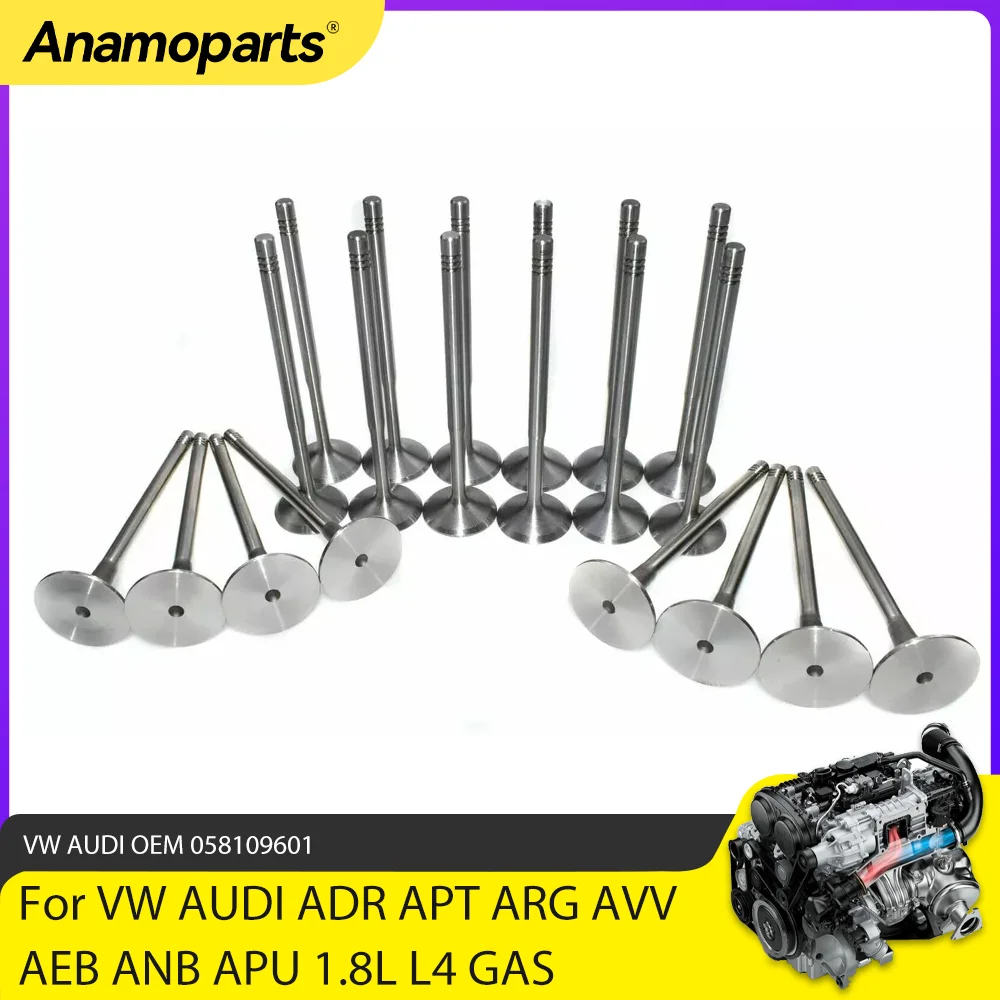 Engine Parts Intake Exhaust Valve Set Fit 1.8 L AWP AEB ATW For Audi A4 A6 TT VW Beetle Golf Passat Jetta Seat Skoda 1.8L L4 GAS