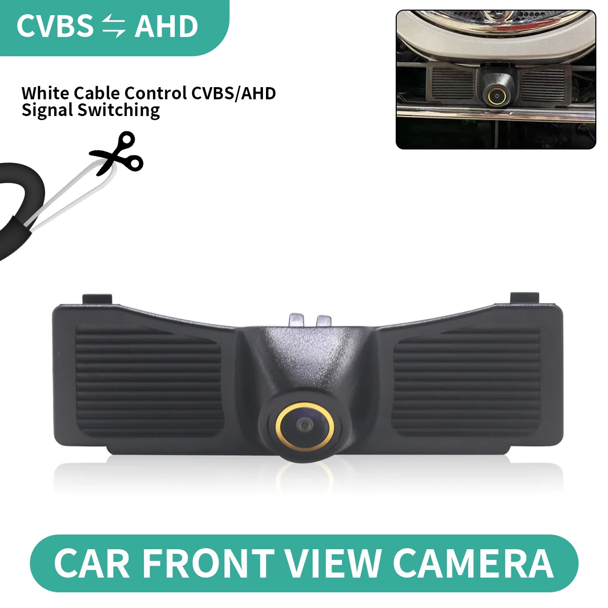 AHD-Fahrzeug-Frontkamera für Toyota Land Cruiser 200 LC200 2018 2019 2020 2021 Wasserdichte Auto-Frontkamera für Einparkhilfe