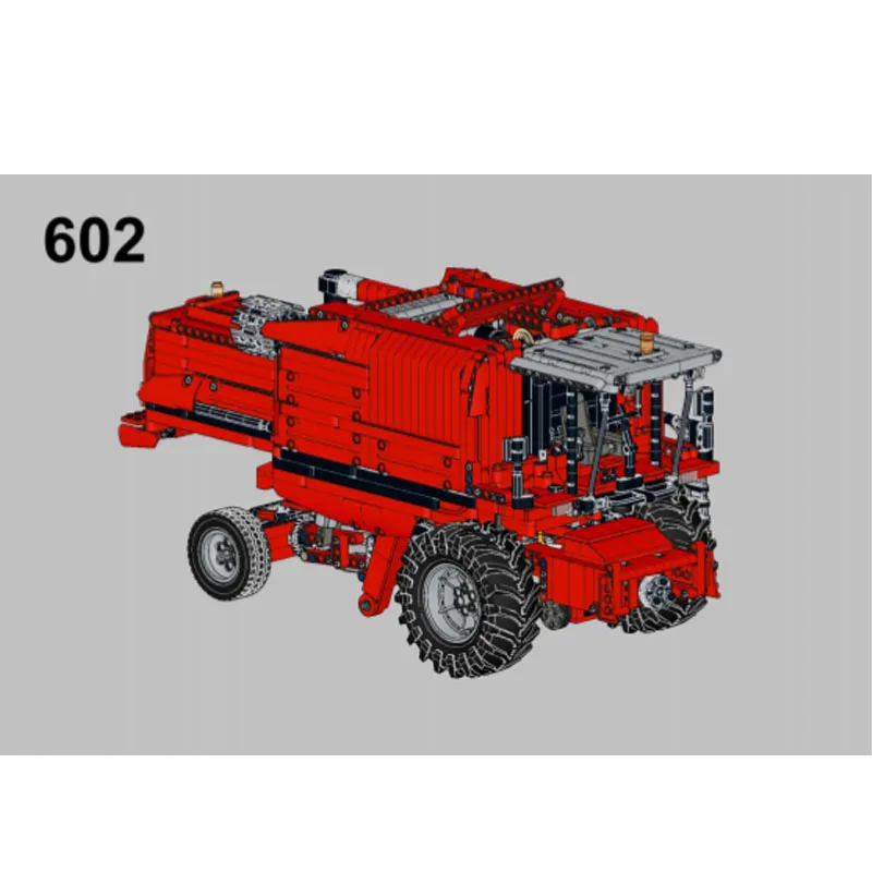 

MOC-106787 Red New Iconic Red Cargo Farm Harvester 3465 PartsMOC Creative Boys Kids Birthday Building Blocks Toy Gifts