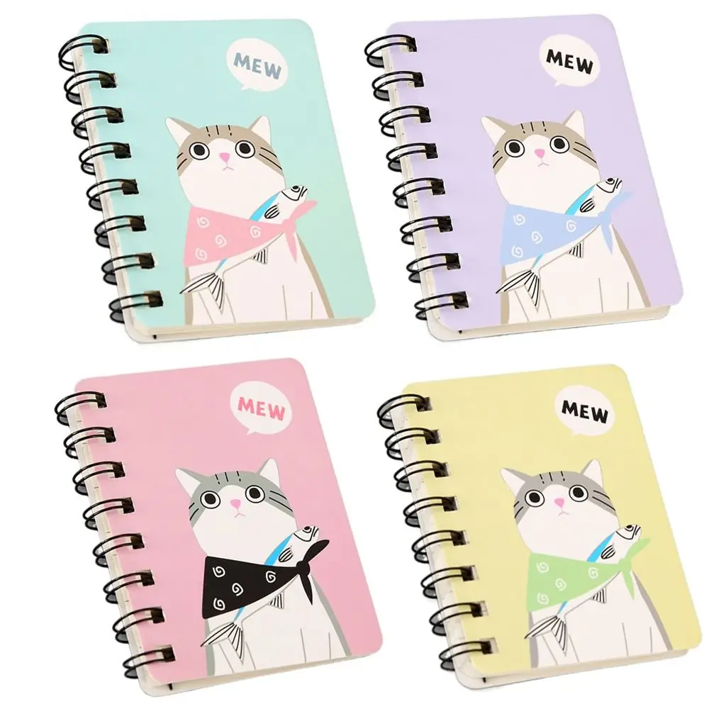 Cute Coil Notebook Calendar School Portable Pocket 80 Sheets Notepad A7 Planners