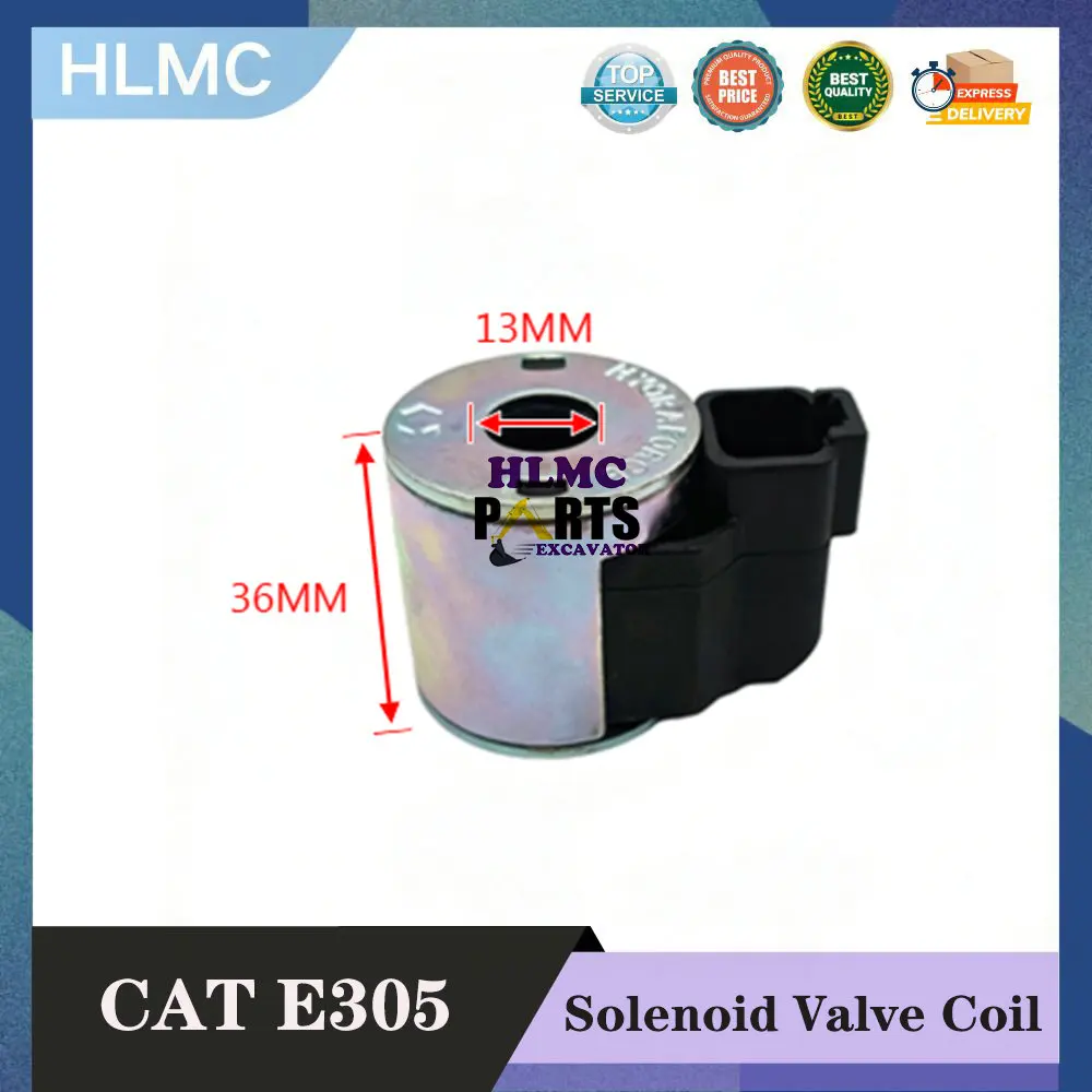 

Construction Machinery Parts E305 530 6307D 308C Walking Pilot Fast Slow Solenoid Valve Coil Valve Core 222657
