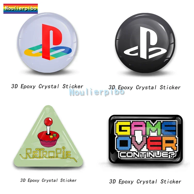 

3D стерео Изысканная эпоксидная купольная Автомобильная наклейка с логотипом аркадных игр консоль игровая станция ПВХ автомобиль тележка для телефона чехол виниловая наклейка