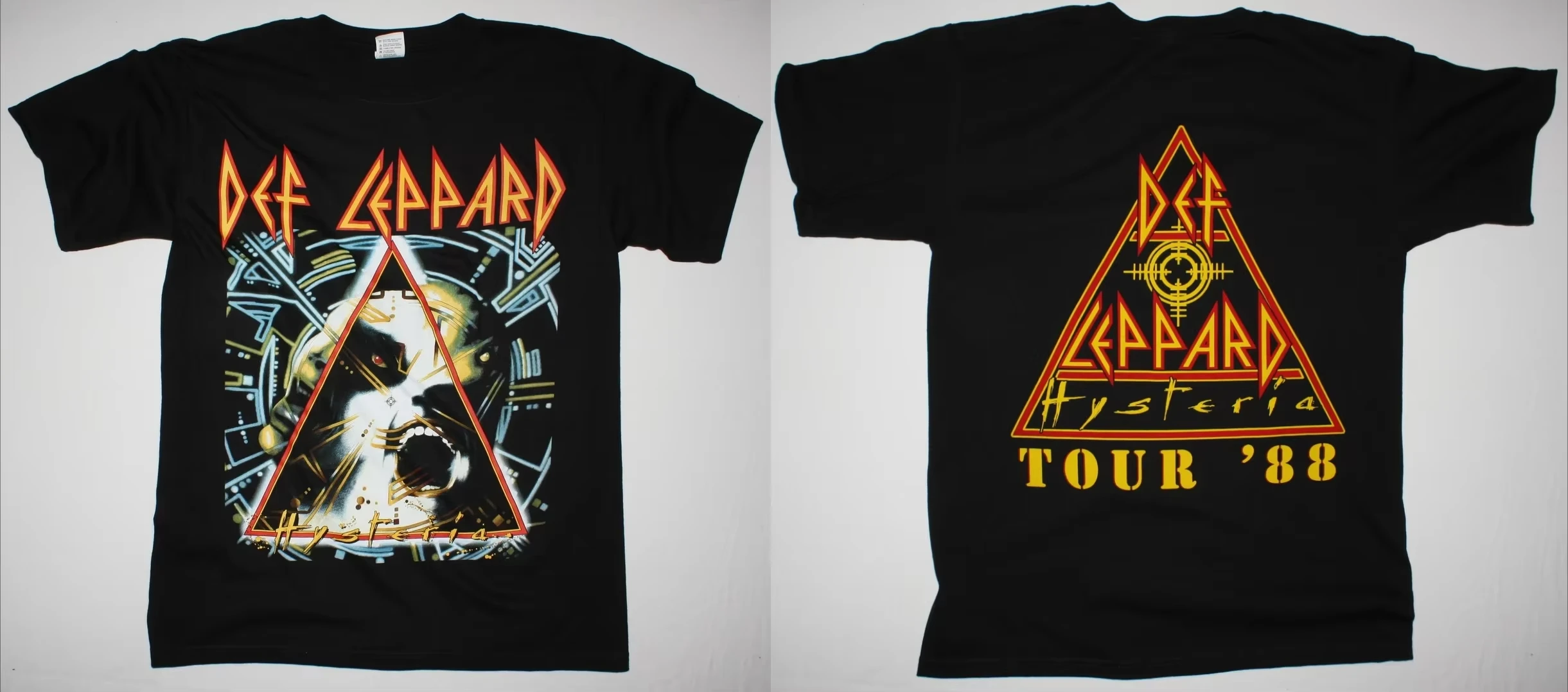 Def Leppard Hysteria Album Graphic Unisex 100%Cotton Shirt, 2026 Summer New Men's Y2k Rock Gothic Style Fashion T-shirt Fan Gift