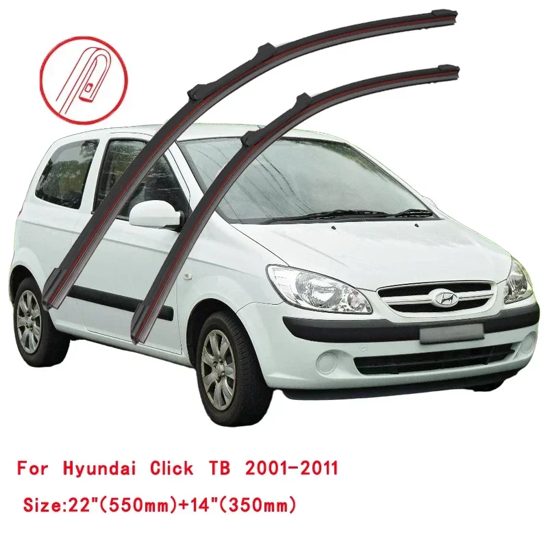 For Hyundai Getz Prime Click TB 2001-2011 Car Windshield Wiper Blade Front Windscreen Brushes Washer Accessories Window Cleaning