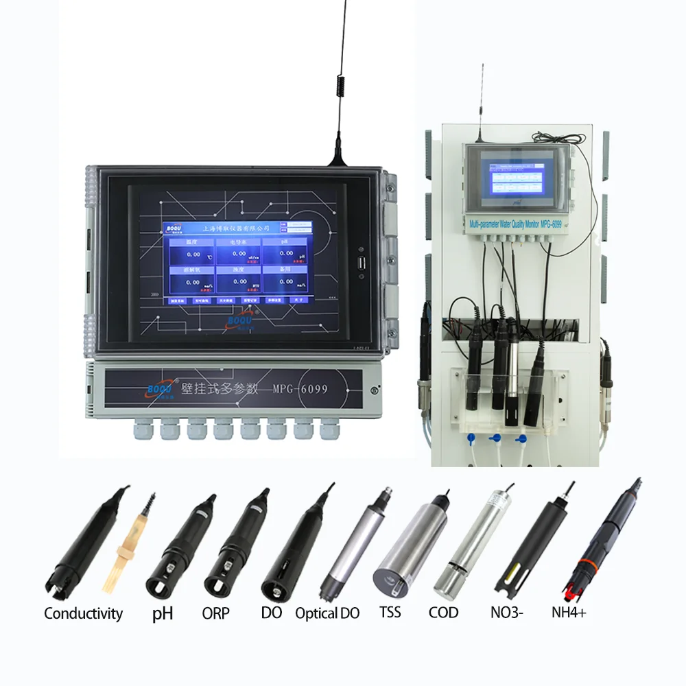 BOQU MPG-6099 Digital Ec Tds Do Nitrate Sensor Rs485 Dissolved Oxygen ph Solo Meter Online Water Probe Multiparameter in 1