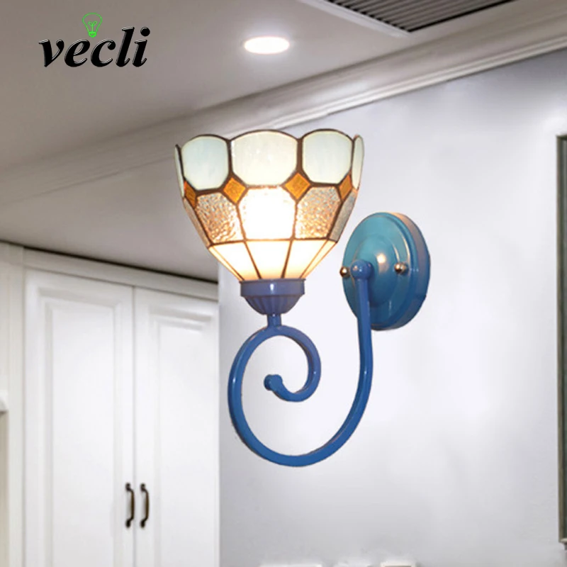 

European Style Iron Wall Lamp Mediterranean Wall Sconce For Living Room TV Background Bedroom Bedside Hallway Corridor Lighting