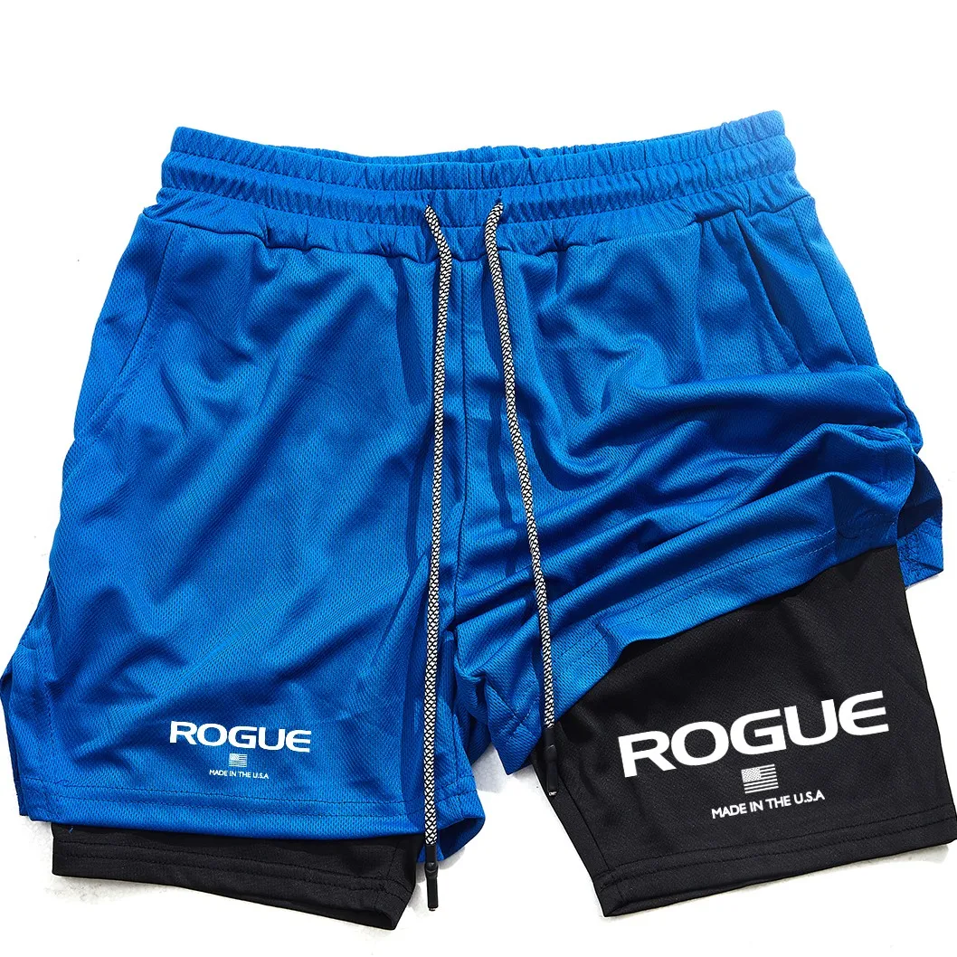 

Мужские спортивные шорты Rogue Gyms, всесезонные, 2-в-1, двухслойные, облегающие, модные и повседневные.