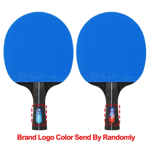 Imagen 2 del producto Raqueta de tenis LOKI K5000 FL con mango largo, raquetas de Ping Pong para entretenimiento en el hogar con goma de Ping Pong de Color azul