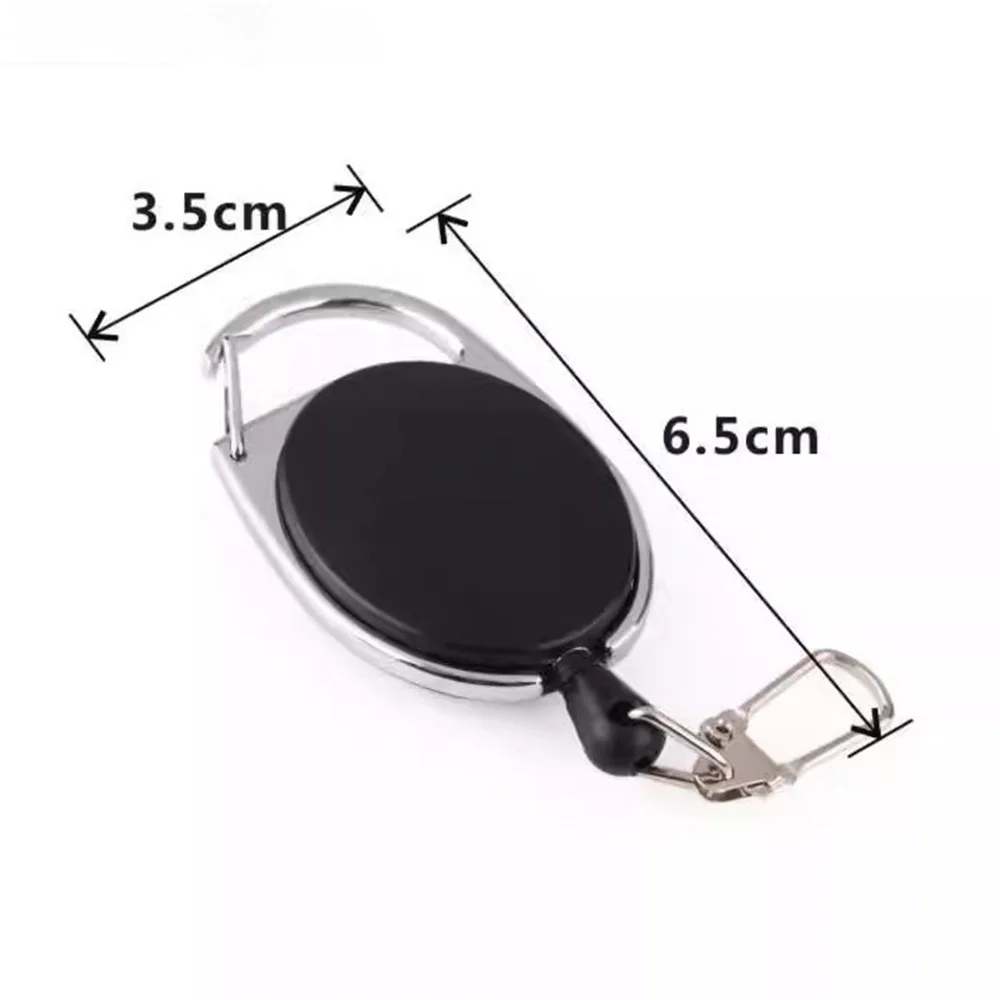 Retractable Badge Reel Heavy Duty Black Badge Reel for Nurse Hospital Office Supplies ID Lanyard Name Tag Card Badge Holder Gift image 5