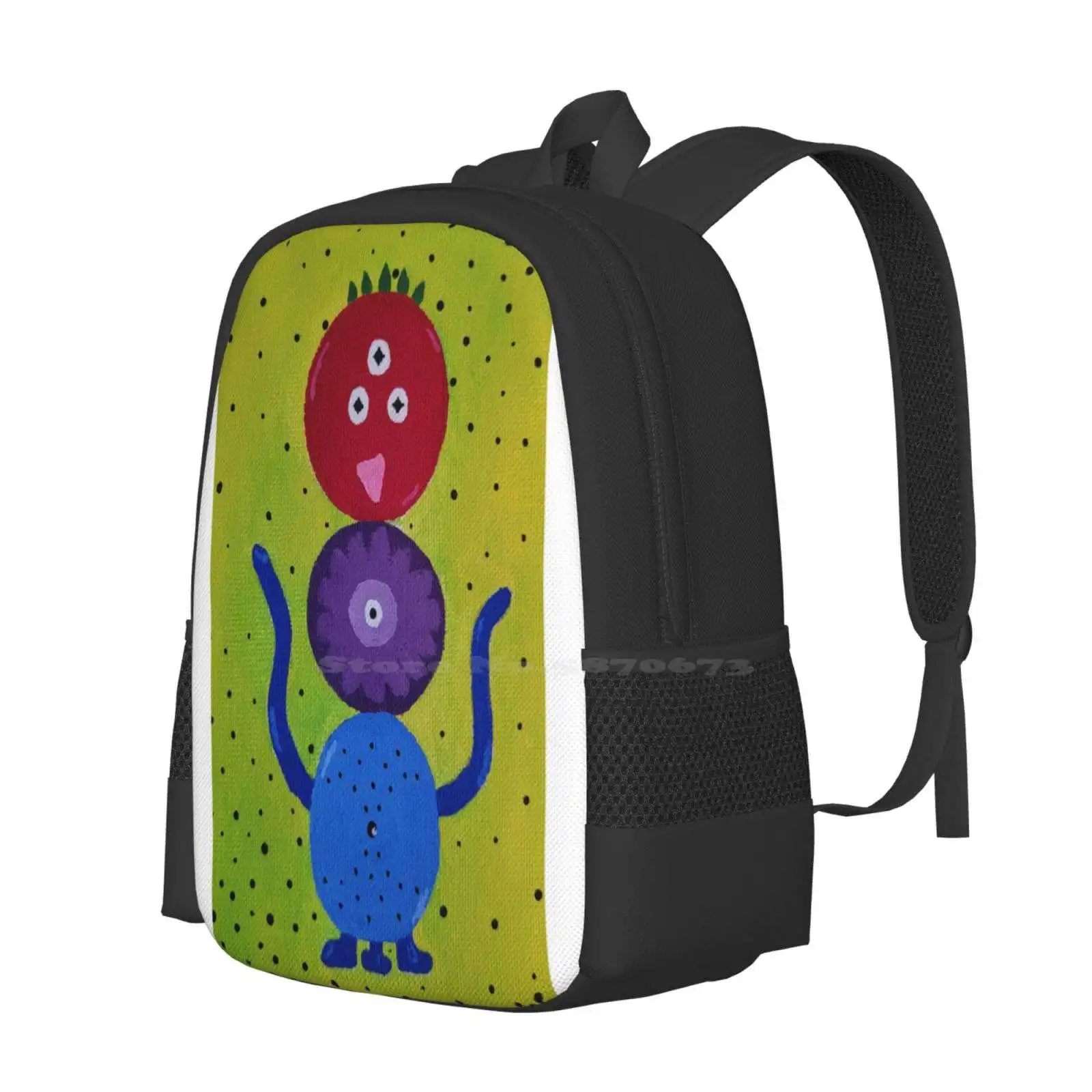 The Dancing Ploops Hot Sale Schoolbag Backpack Fashion Bags Alien Silly Weird Jupi Dancing Fruit