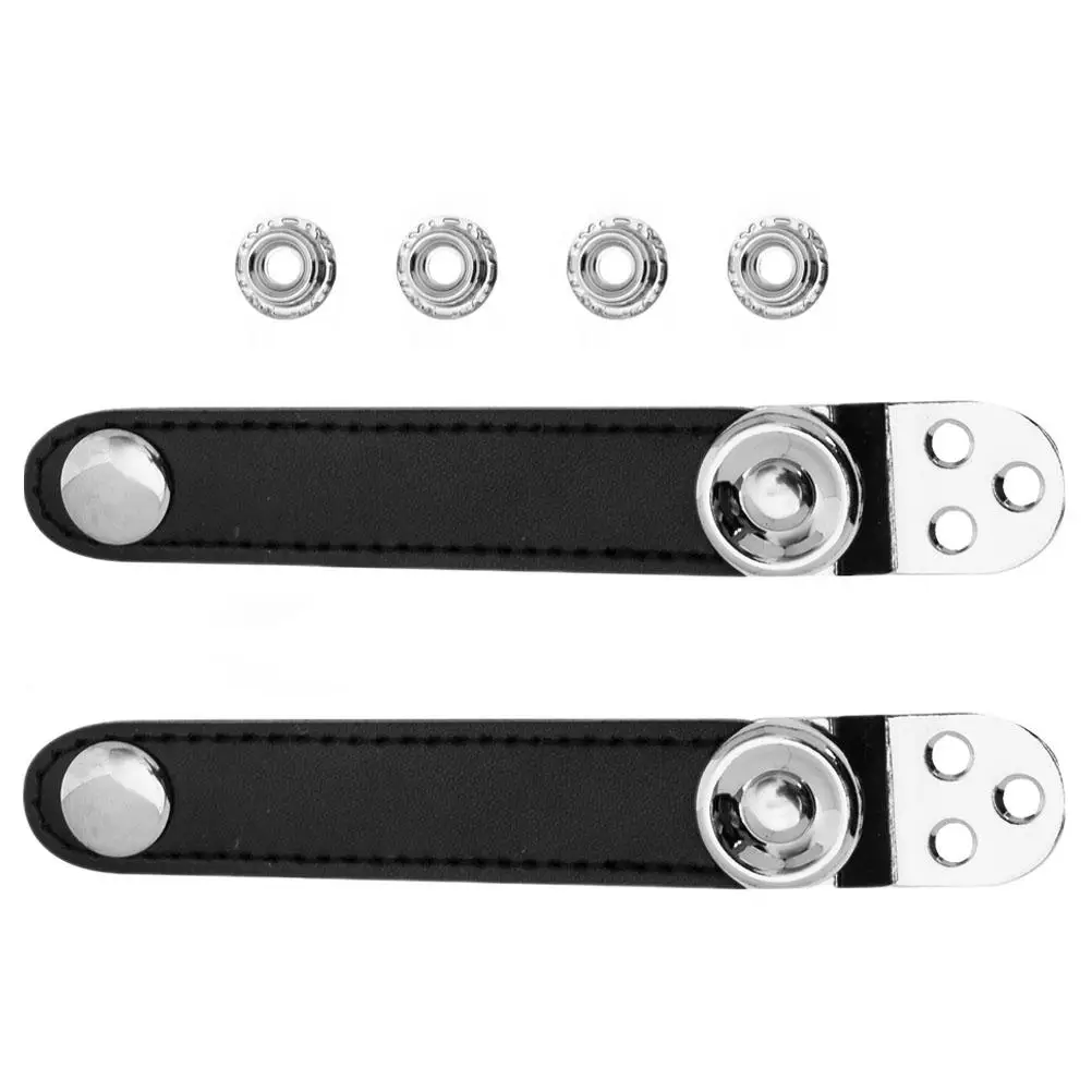 

2Pcs Black Metal Jointed Accordion Bellows Buckle Harness 8.4cm Center Distance Double Layer Universal Straps Musical
